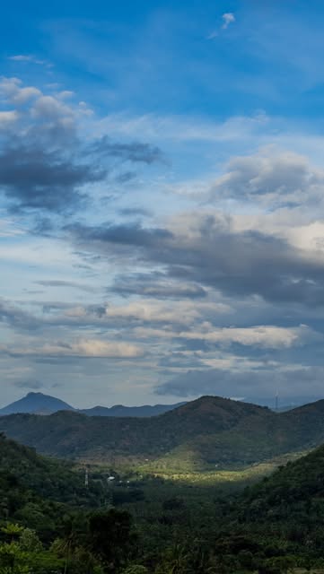 Forested ridges.